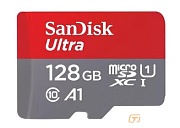 Micro SecureDigital 128GB SanDisk Ultra Class 10, UHS-I, R 140 МБ/с, без адаптера SD
