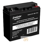 Exegate ES255177RUS Аккумуляторная батарея DTM 1217 (12V 17Ah, клеммы F3 (болт М5 с гайкой))