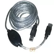 VCOM VUS7049-10M Кабель-адаптер USB2.0-repeater, удлинительный активный Af> 10м (6937510851355)
